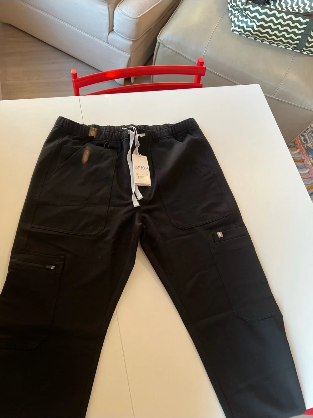 Cairo Straight-Leg Scrub Pant- Black